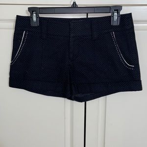 Bebe black with white detailed shorts